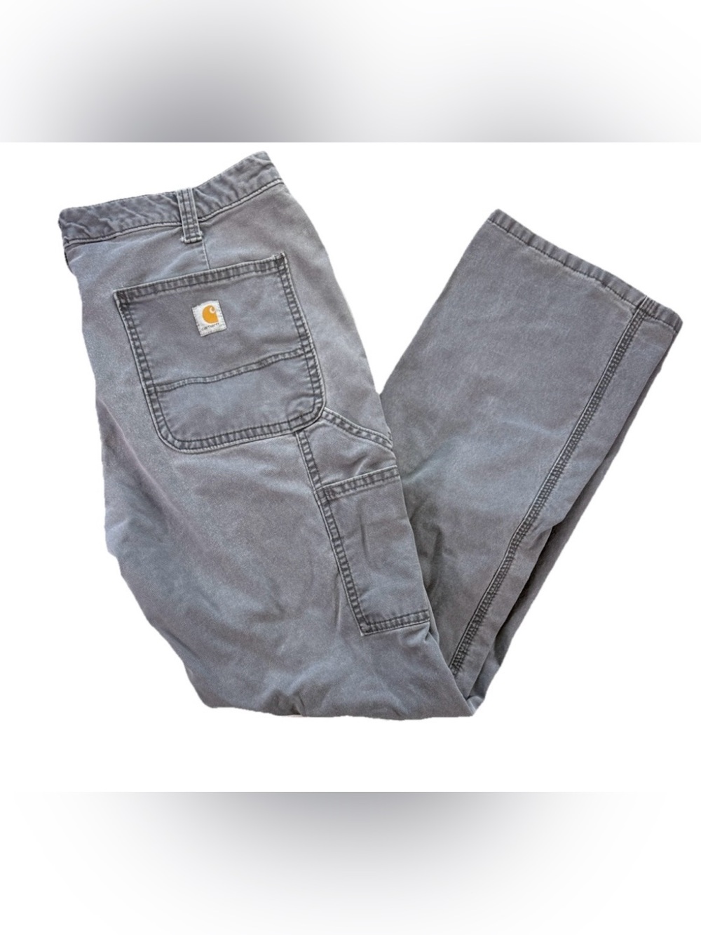 Carhartt Carpenter Pants Women's 14 Gray Original Fit Workwear Utility Outdoor